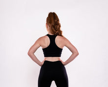 Load image into Gallery viewer, Seamless Fashion Sports Bra &quot;Black&quot;

