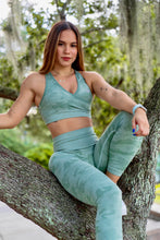 Load image into Gallery viewer, Camo Sports Bra &quot;Light Green&quot;
