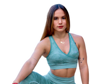Load image into Gallery viewer, Camo Sports Bra &quot;Light Green&quot;
